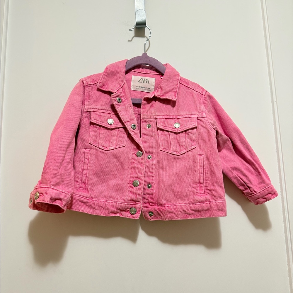 Zara Kids Vibrant Pink Jean Jacket